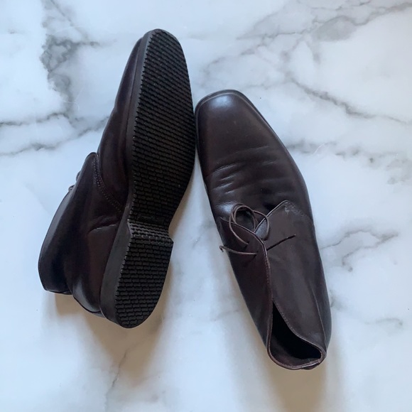 Ermenegildo Zegna Brown Leather Ankle Lace-Up Boot - Picture 7 of 14